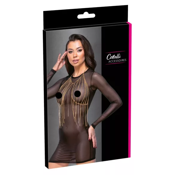Cottelli - γυναικείο ρυθμιζόμενο body chain - χρυσό