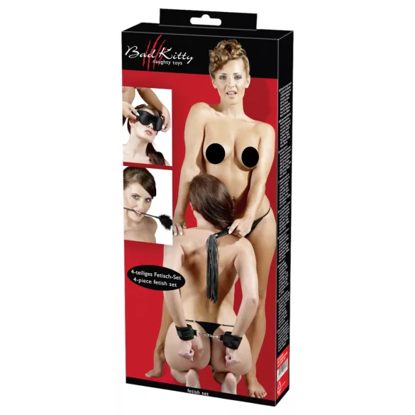 Bad Kitty - σετ φετίχ - μαύρο