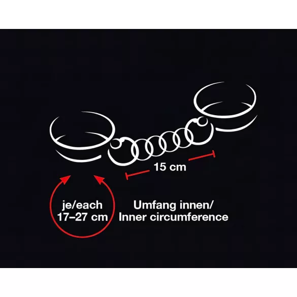 Bad Kitty - χειροπέδες καρδιά - μαύρο