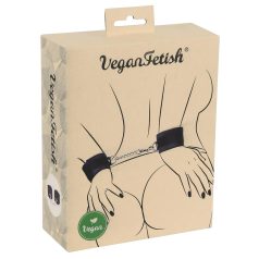   Vegan Fetish - χειροπέδες με κοντή αλυσίδα (μαύρο)