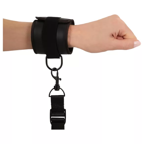 Vegan Fetish - σετ δεσίματος κρεβατιού - μαύρο