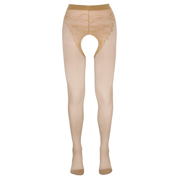 Cottelli - καλσόν με ρίγες - διχτυωτό - μπεζ