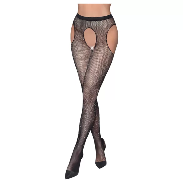 Cottelli Legwear - καλσόν ανοιχτό με λάμψη - μαύρο (S-L)