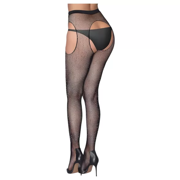 Cottelli Legwear - καλσόν ανοιχτό με λάμψη - μαύρο (S-L)