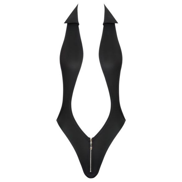 Cottelli Party - γυναικείο κορμάκι με γιακά - μαύρο