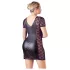 Cottelli Plus Size - babydoll με σατέν φιόγκο και δαντέλα - μαύρο - 4XL