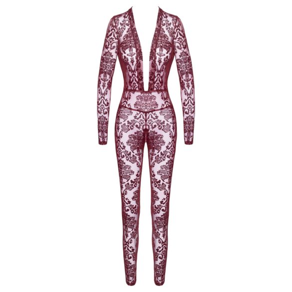 Noir Kink Royal - ολόσωμο καλσόν διάφανο - κόκκινο - M