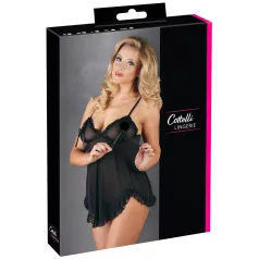   Cottelli - Babydoll γυναικεία - αέρινο, με βολάν - μαύρο
