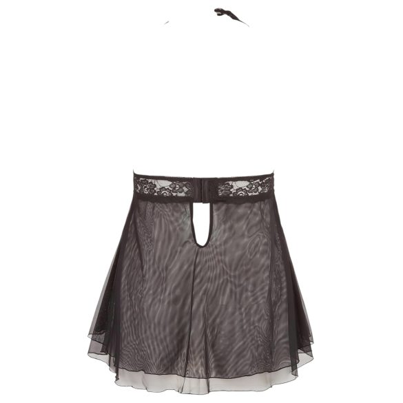 Cottelli Plus Size - babydoll για γυναίκα - δαντέλα - μαύρο - 4XL