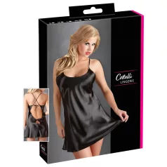  Cottelli - σατέν νυχτικό - μαύρο - γυναικεία lingerie