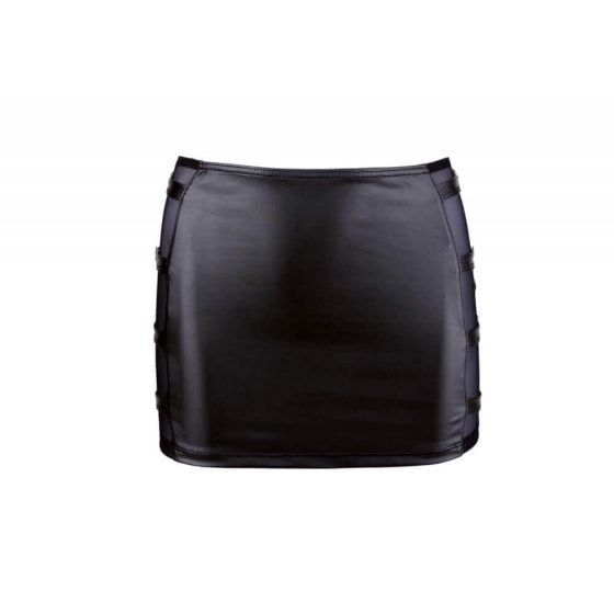 Cottelli - lesklá mini sukně se sponou (černá)