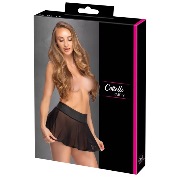 Cottelli Party - μίνι φούστα πιέτες - μαύρη - M
