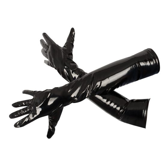 Black Level - gloss lacquer gloves (black) - M