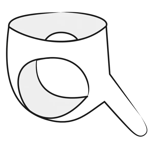 LATEX - εσώρουχο με εξωτερικό δονητή - μαύρο (S-L)