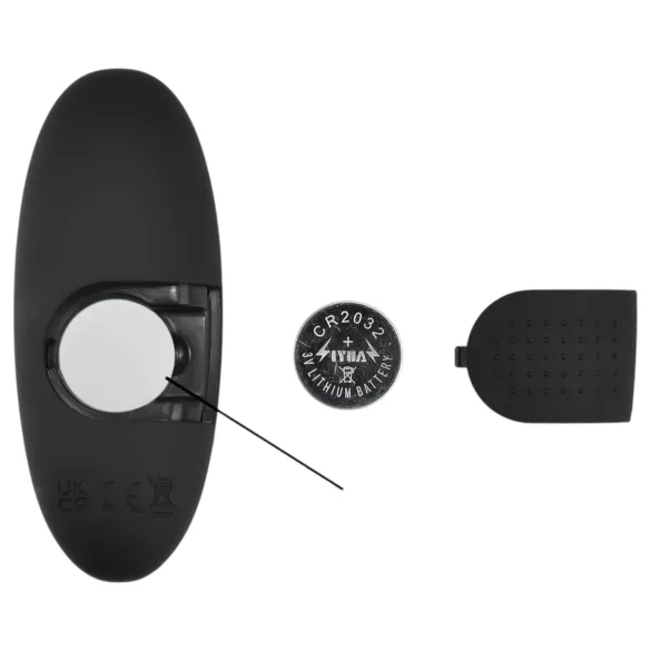 Mrow - δονούμενο πρωκτικό παιχνίδι με φως και τηλεχειριστήριο - μαύρο