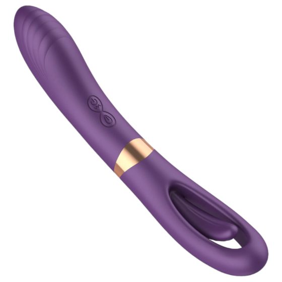 Funny Me Dual - rechargeable 2in1 tongue vibrator (purple)