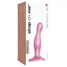   Strap-on-me Curvy S - κυματιστό δονητικό ομοίωμα με βεντούζα (ροζ)
