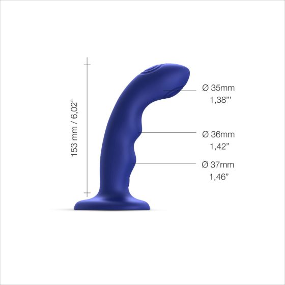 Strap-on-me M - waterproof, pulsating G-spot vibrator (blue)