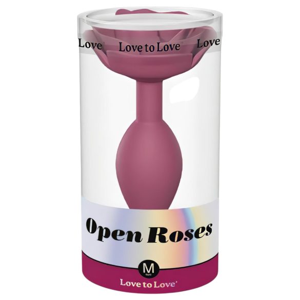 Love to Love Open Roses M - σιλικόνη πρωκτικό plug (κόκκινο)