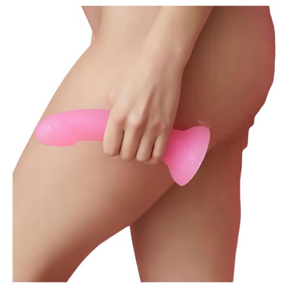 Dildolls Glitzy - ροζ σιλικονάτο δονητής με βεντούζα