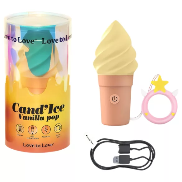 Love to Love Cand Ice - επαναφορτιζόμενος κλειτοριδικός δονητής (βανίλια)