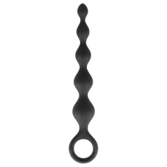   Dorcel Deep Feel - ανάγλυφο πρωκτικό dildo με χάντρες (μαύρο)