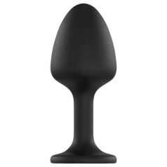   Dorcel Geisha Plug Diamond XL - Μαύρο πρωκτικό plug με λευκούς κρυστάλλους