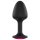 Dorcel Geisha Plug Ruby XL - μαύρο πρωκτικό βύσμα με ροζ πέτρα