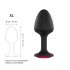 Dorcel Geisha Plug Ruby XL - μαύρο πρωκτικό βύσμα με ροζ πέτρα