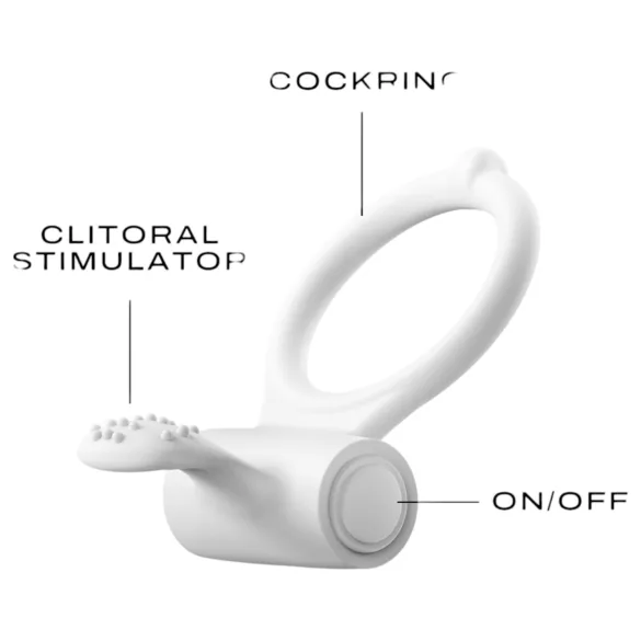 Dorcel - δονητικός δακτύλιος πέους φωσφορίζων - λευκό