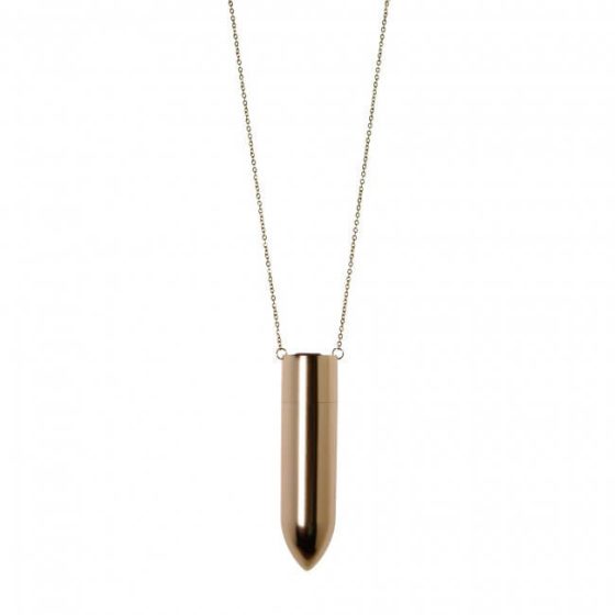 Dorcel - rechargeable, waterproof vibrator necklace (rose gold)