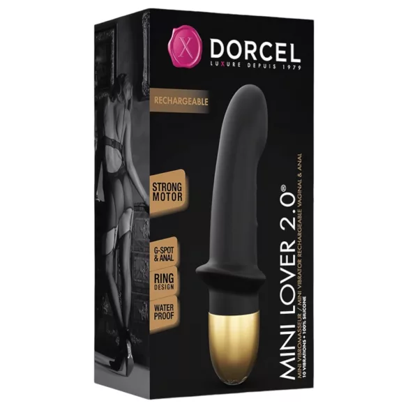 Dorcel Mini Lover 2.0 - επαναφορτιζόμενος, δονητής G σημείου (μαύρο-χρυσό)