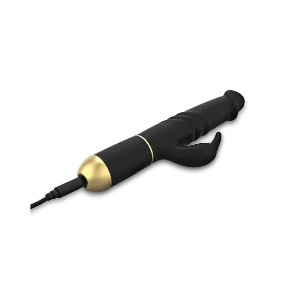 Dorcel - rabbit δονητής με ώθηση & δόνηση κλειτορίδας - μαύρο