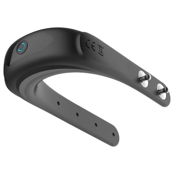 Funny Me - επαναφορτιζόμενο, ρυθμιζόμενο δαχτυλίδι δόνησης πέους (μαύρο)