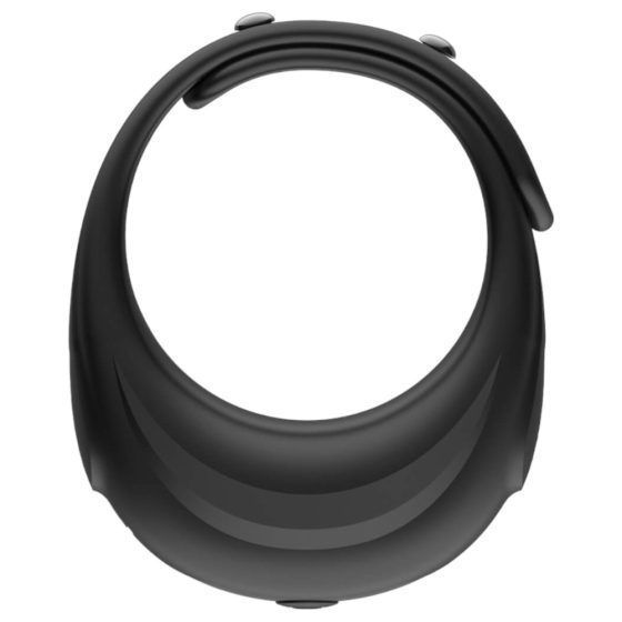 Funny Me - Dobíjecí nastavitelný vibrační kroužek na penis (černý)