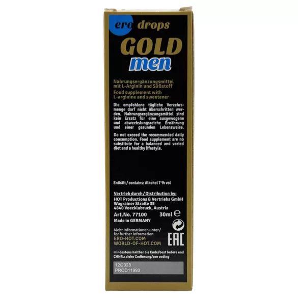 HOT ero Gold Men Spanish Fly - σταγόνες ενίσχυσης της επιθυμίας για άνδρες (30 ml)