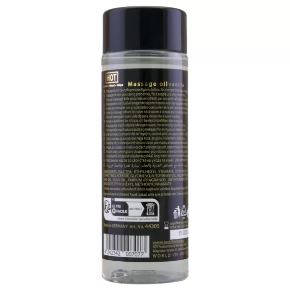 HOT - λάδι μασάζ βανίλιας - ενυδατικό σώματος - 100ml