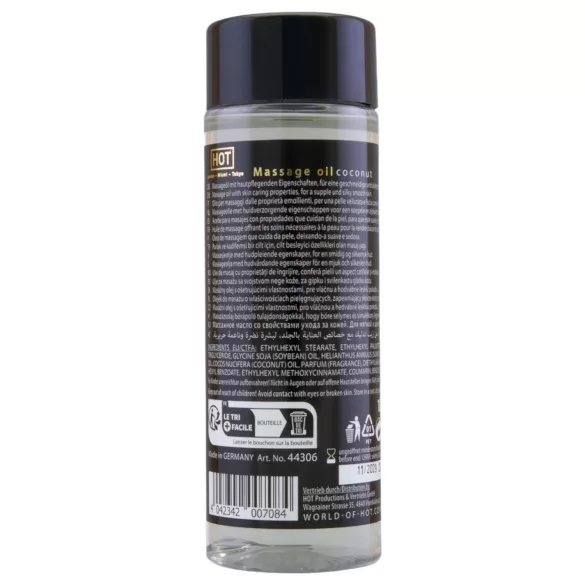 HOT - Λάδι μασάζ σώματος - καρύδα - 100ml