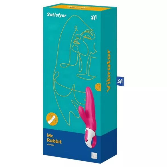 Satisfyer Mr. Rabbit - αδιάβροχος δονητής με κλειτοριδικό βραχίονα (ροζ)