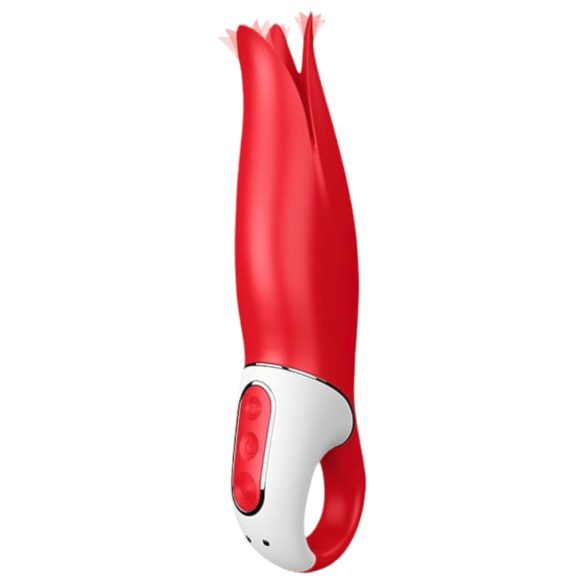 Satisfyer Power Flower - επαναφορτιζόμενος αδιάβροχος δονητής (κόκκινο)
