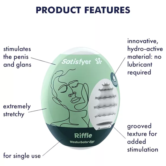 Satisfyer Egg Riffle - αυγό ανδρικός αυνανιστής σετ 3 τεμαχίων