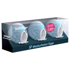   Satisfyer Egg Savage - Σετ αυγών αυνανισμού (3 τεμάχια)