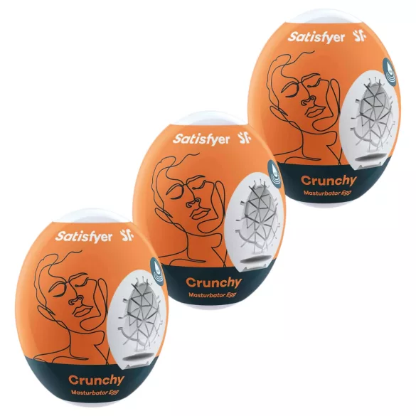 Satisfyer Egg Crunchy - αυγό ανδρικός μαλακός αυνανιστής σετ 3 τεμαχίων