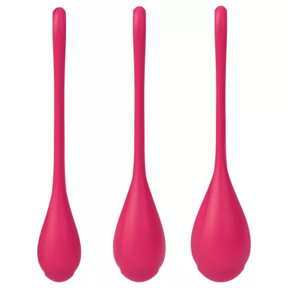 Satisfyer Yoni Power 1 - σετ μπάλες σφιγκτήρα κόλπου - 3 τεμάχια - κόκκινο