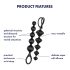 Satisfyer Love Beads - σετ μαύρων αναλ κολπίσκων με χάντρες