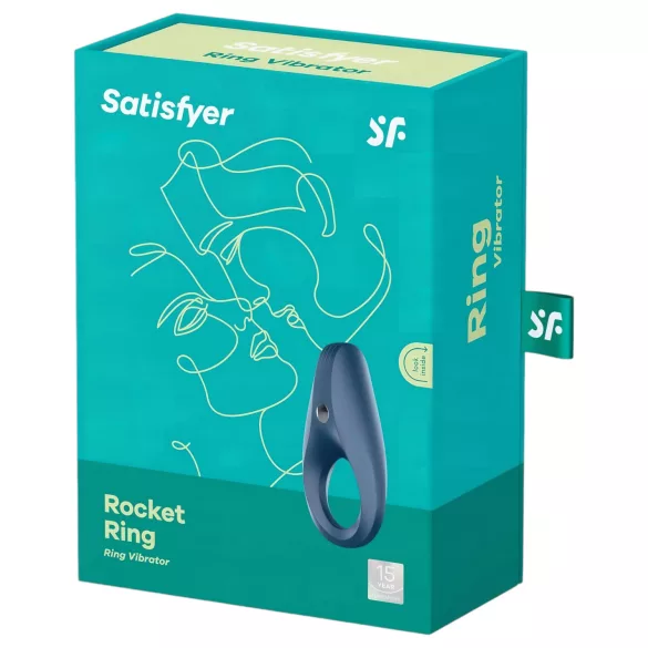 Satisfyer Rocket Ring - δαχτυλίδι πέους με δόνηση, αδιάβροχο, μπλε