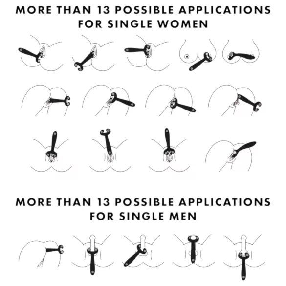 Satisfyer Endless Fun - επαναφορτιζόμενο δονητής ζευγαριών - αδιάβροχος - μαύρο