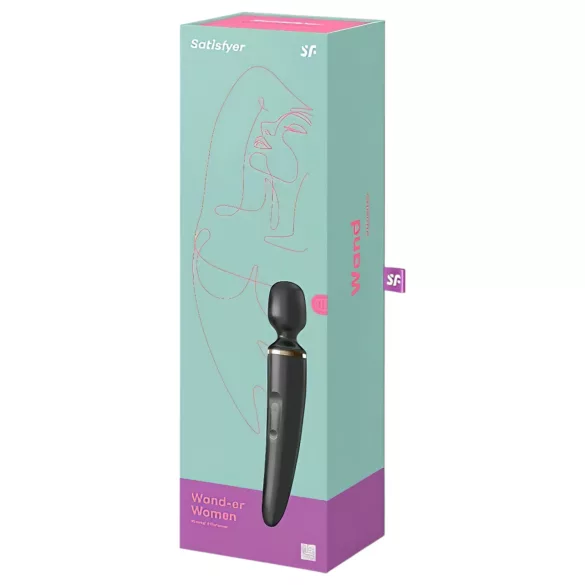 Satisfyer Wand-er Woman - μαζινταριστής δονητής αδιάβροχος - μαύρο