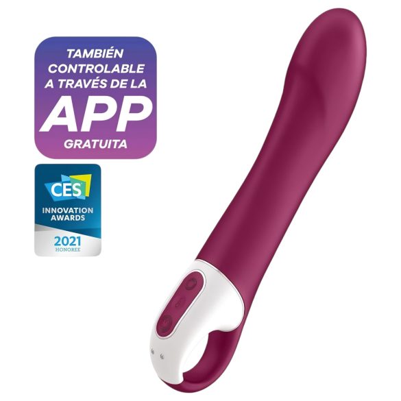 Satisfyer Big Heat - επαναφορτιζόμενος θερμαντικός δονητής G-σημείου (κόκκινο)