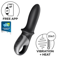   Satisfyer Hot Passion - ευφυής θερμαινόμενος πρωκτικός δονητής (μαύρο)